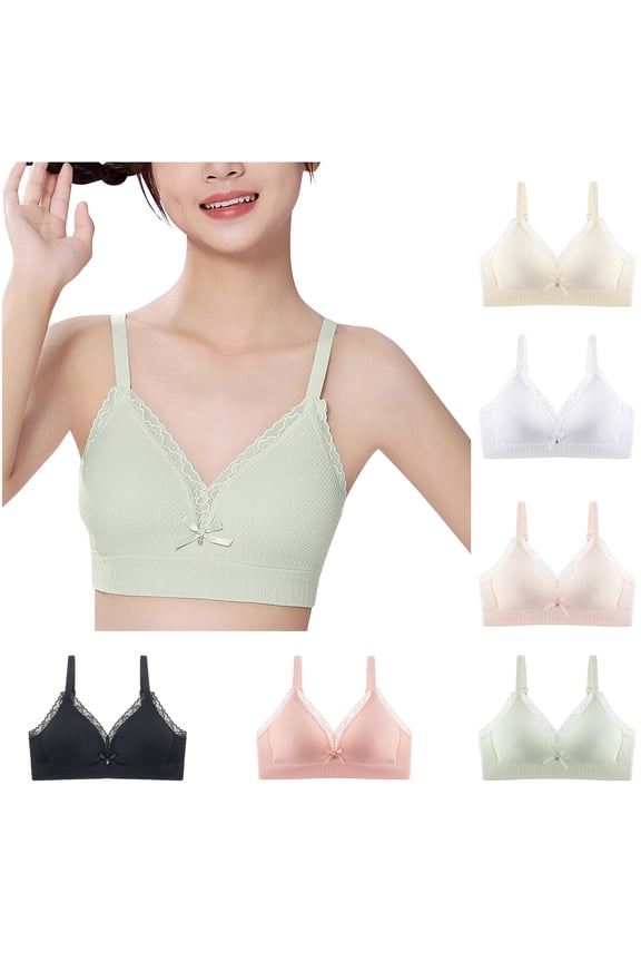 Toddler Big Girls Training Bras Fixed Pad Bralette Comfortable Breathable Soft Stretchy Flexible Supportive