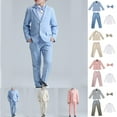 thumbnail image 1 of Swuxness Toddler Boys Solid Color Shirt Jacket Pants Bow Ties 4 Piece Formal Outfit Suits Dressy Style Pink 8-9 Years, 1 of 4