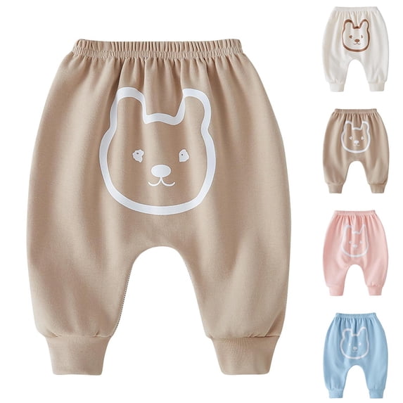 Swuxness Toddler Long Pants Solid Color Lightweight Elastic Waist Cuffed Style Daily Casual