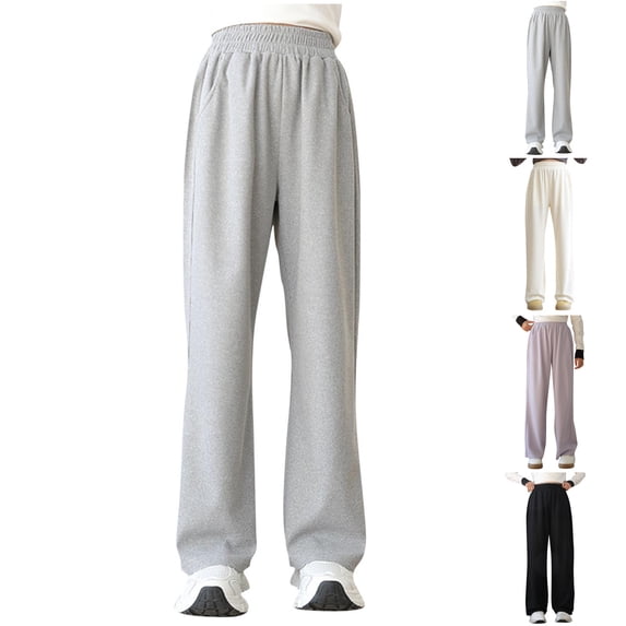 Swuxness Toddler Casual Pants, Kids Spring Pants, Boys and Summer Elastic Waisted Children's Wide Leg Pants Solid Color Straight Casual Purple, 9-10 Years