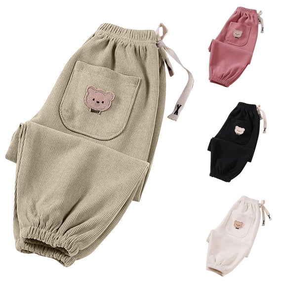 Swuxness Fall Winter Toddler Casual Pants Breathable Sports Elastic Waisted Full Length Pants