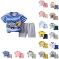 thumbnail image 1 of Swuxness Girls 2-Piece Outfits Suits Short Sleeve Print Tank with Shorts Summer Fashion Homewear, 1 of 4
