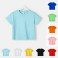 thumbnail image 1 of Swuxness Toddler Casual Short Sleeve Tops, Spring and Summer Blouses, Kids Solid Color Crew Neck Comfortable Breathable Soft Loose Pullover Tee Pink, 7-8 Years, 1 of 3