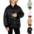 thumbnail image 1 of Swuxness Toddler Fall Thickened Quilted Jackets Long Sleeve Solid Color Warm Mid-Length Coat, 1 of 5