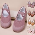 thumbnail image 1 of Swuxness Toddler Flats Soft Soled Dance Shoes Leather Front for Dancing Physical Training, 1 of 5
