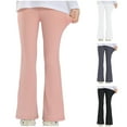 thumbnail image 1 of Swuxness Girls Yoga Flare Leg Leggings Full Length Pants Brushed Warm Fall Wear, 1 of 4