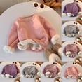 thumbnail image 1 of Swuxness Toddler Long Sleeve Sweatshirts, Toddler Winter Tops , Kids Fleece Warm Lined Round Neck Solid Color Top for Boys and Girls Hot Pink, 2-3 Years, 1 of 4