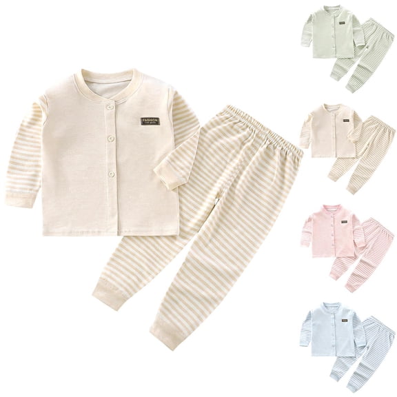 Swuxness Toddler 2-Piece Outfits Suits Long Sleeve Woven Cardigan with Pants Fall Soft