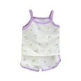 thumbnail image 1 of Swuxness Toddler Sleeveless Tank Top 2-piece Sets, Kids Summmer Outfits Sets, Children's Round Neck Elastic Waist Shorts with Casual Two-piece Set Purple, 1 Years, 1 of 3