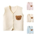 thumbnail image 1 of Swuxness Newborn Thermal Tank Tops Solid Color Cardigan V Neck Warm Outer Wear Fall Shirts, 1 of 5