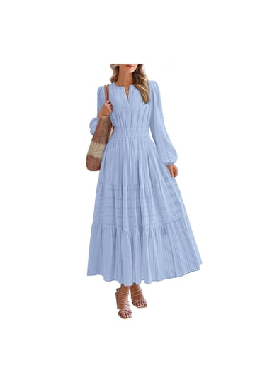 chinese dress ladies Tiered Cotton Maxi Skirt for Tall Women main image 1
