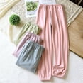 thumbnail image 1 of Swuxness Women Pajama Pants Long Cuffed Ankle with Pockets Warm Fall Winter Homewear, 1 of 3