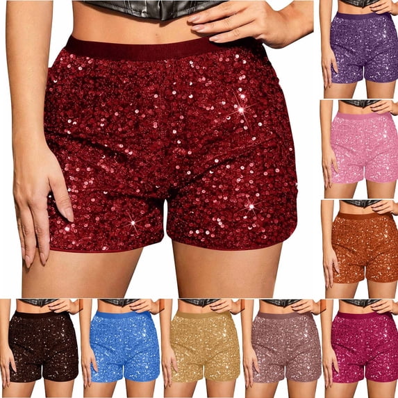 Swuxness Women Shorts Pants, Spring and Summer Casual Pants, Ladies Solid Color Fashion Elastic Waist Comfortable Pants Khaki, L
