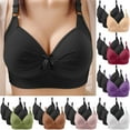 thumbnail image 1 of Swuxness Women's 3PC Wireless Bras Thin Classic Breathable Soft Casual Daily Undergarment, 1 of 5