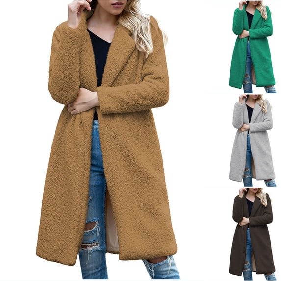 Swuxness Women's Casual Jacket Long Sleeve Lined Interior Hoodless Comfortable with Pockets