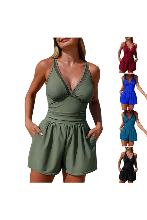 Women's Color Zipper One Piece Bathing Suits Slim Fitting Surfing Wear Modest Swimwear