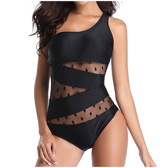 Swuxness Women's Fashion Modest Solid Color Cutout Backless One Piece Bathingsuits Beach Vacation Swimwear