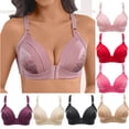 thumbnail image 1 of Swuxness Women's Wireless Plus Size Bras Front Closure Push Up Comfortable Breathable Everyday, 1 of 3