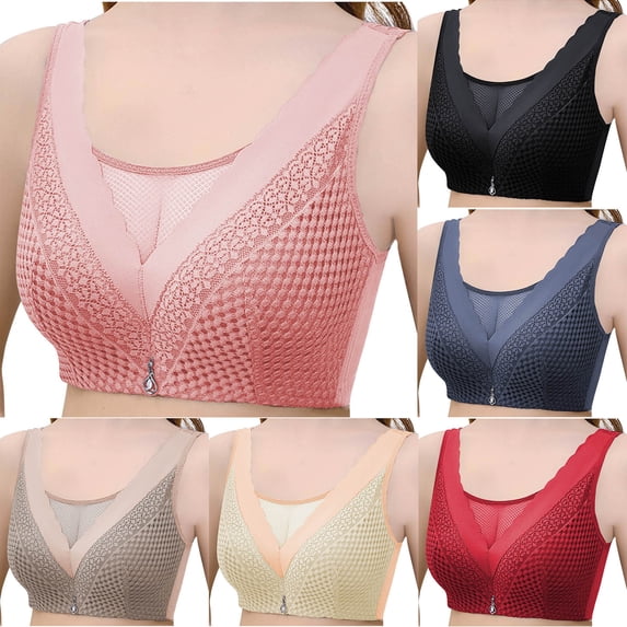 Swuxness Women's Full Cup Push Up Bra, Womens Bras, Women Solid Color Wide Straps Sagging Support Comfortable Lightweight Bra Beige, 40/90AB