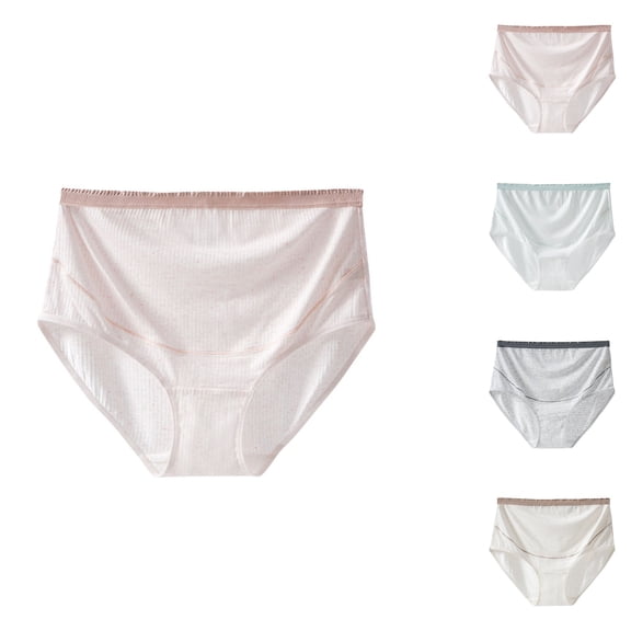 Swuxness Women's High Waist Breathable Briefs, Panties for Women, Women's High Waisted Comfortable Breathable and Soft Panties Pink, L