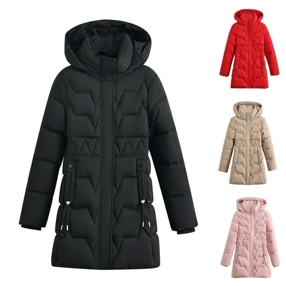 Swuxness Women's Hooded Casual Jacket, Women Long Sleeve Coat, Women's Solid Color Lightweight Outdoor Zipper Coat with Front Pockets Breathable Jackets Pink, XL