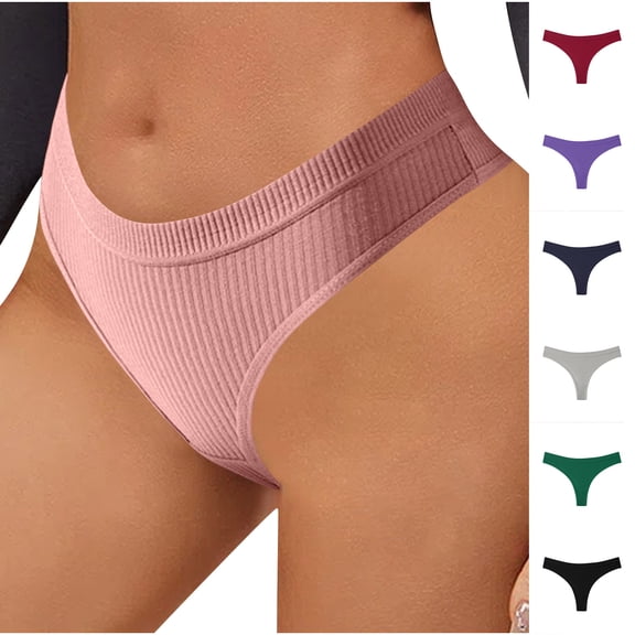 Swuxness Women's Low Waist Seamless Briefs, Women Sport Panties, Women's Solid Color Low Sports Comfortable Breathable Soft Stretch Flexible Briefs Panties Black, M