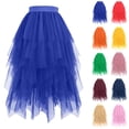 thumbnail image 1 of Swuxness Women's Mid-Length Tiered Skirt Fashion High Waist Mesh Sequin for Summer Wear, 1 of 3