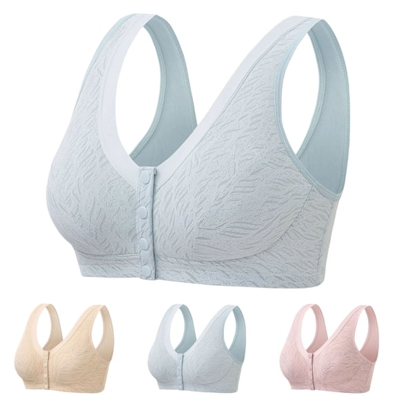 Swuxness Women's Plus Size Bras Front Closure Tank Style Ice Silk Seamless Thin Daily