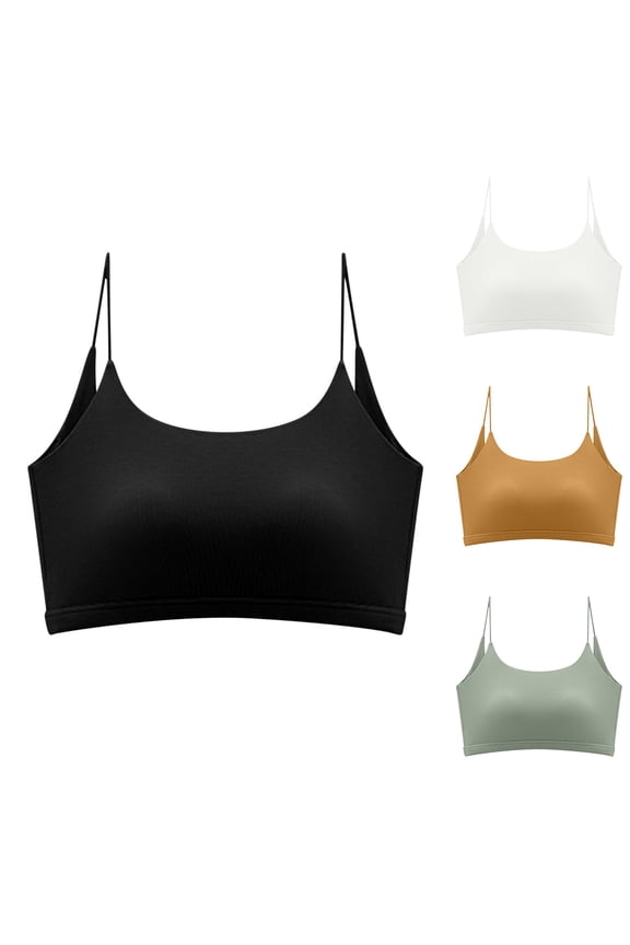 Women's Push Up Yoga Tank Bras Removable Padding Solid Color Thin Strap Comfortable Sports