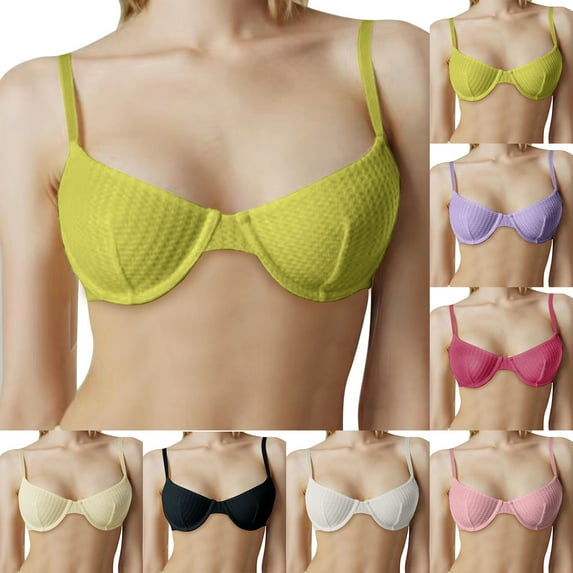 Swuxness Women's Push Up Bra, Womens Bras, Women Solid Color Seamless Push Up Support Comfortableable Breathable Everyday Wear Bra Hot Pink, 32/70ABC