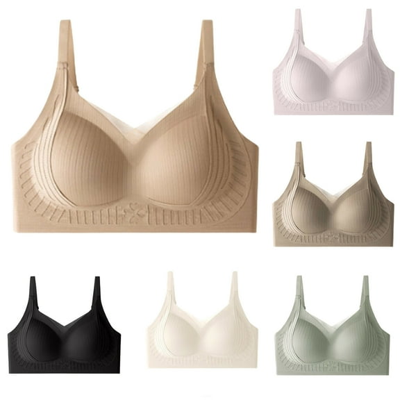 Swuxness Women's Push Up Full Cup Bra, Womens Bras, Women's Solid Color Push Up Comfortable Thin Breathable Soft Support Side Bra Green, 44/100AB