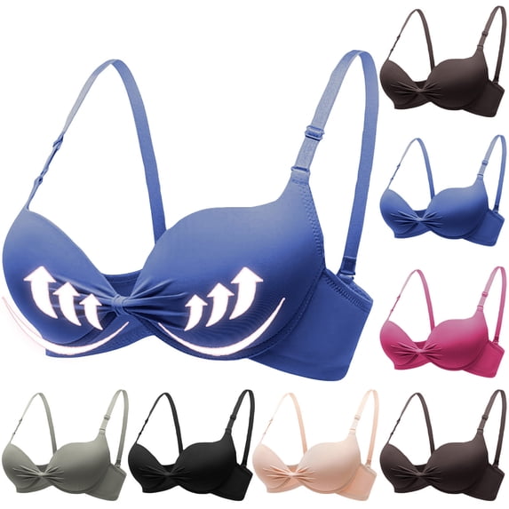 Swuxness Women's Push Up Underwire Bra, Women Support Bras, Women's Push Up Shaping Thin Cup Comfortable Breathable Everyday Bra Beige, 38/85B