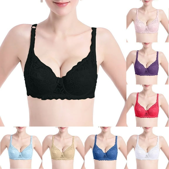 Swuxness Women's Push Up Underwire Bra, Womens Bras, Women's Underwire Push Up Bras Comfortable Breathable Support Everyday Wear Orange, 38/85B