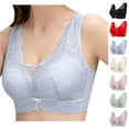thumbnail image 1 of Swuxness Women's Push Up Wireless Bra, Womens Bras, Women Comfortable Push Up Shaping Side Coverage Breathable Bra Red, 44/100AB, 1 of 3