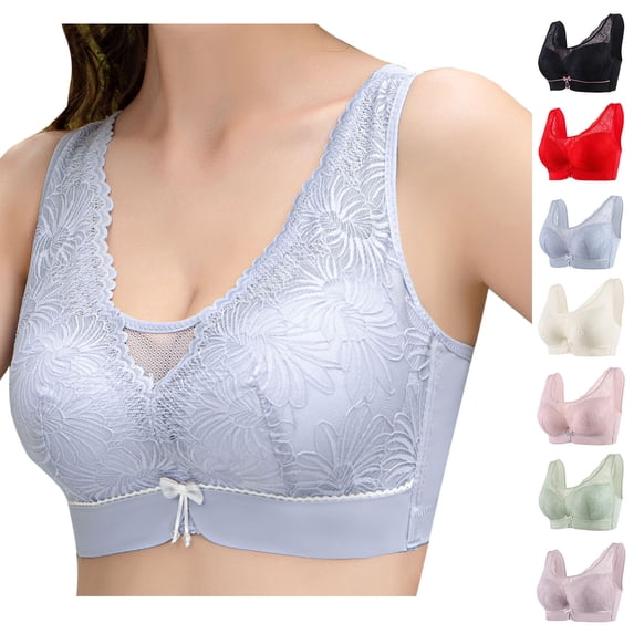 Swuxness Women's Push Up Wireless Bra, Womens Bras, Women Comfortable Push Up Shaping Side Coverage Breathable Bra White, 36/80AB