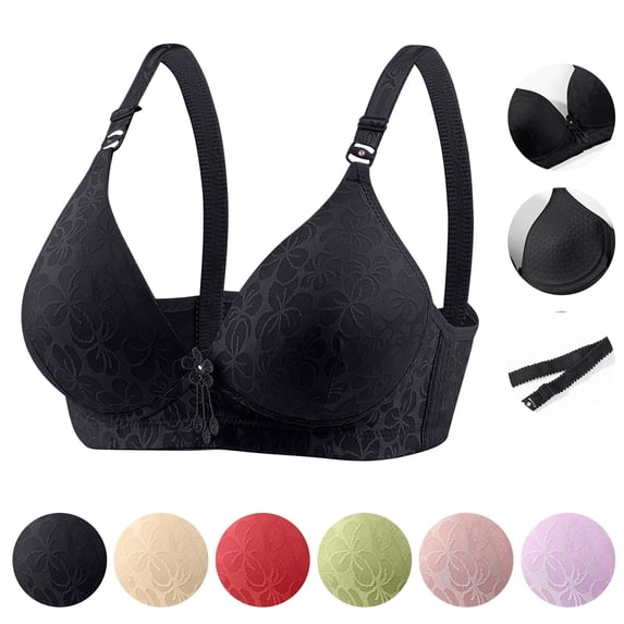 Swuxness Women's Push Up Wireless Bras Comfortableable Breathable Wicking Adjustable Strap Everyday Wear