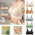 thumbnail image 1 of Swuxness Women's Push Up Wireless Bra, Womens Bras, Women Solid Color Wide Strap Comfortable Breathable Lightweight Everyday Bra Gray, 38/85AB, 1 of 5