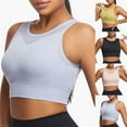 thumbnail image 1 of Swuxness Women's Push Up Wireless Bra, Women Tank Style Sports Yoga Bra, Women Solid Color Non Padded Support Fixed Cup for Side Breast Coverage Yoga Bra Yellow, 36/80B, 1 of 5
