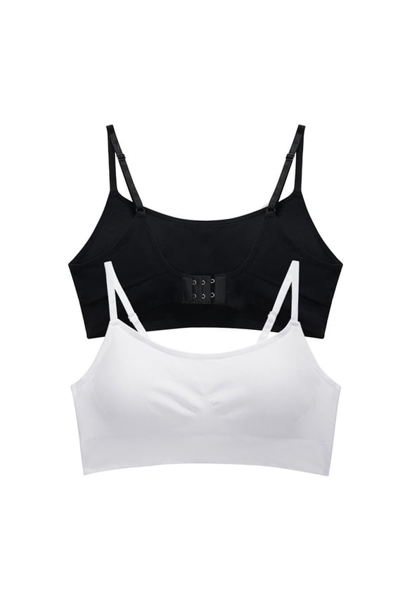 Women's Push Up Wireless Bra, Women's Tank Style Pullover Bralette Bra, Women's Solid Color Soft Comfortable Push Up Plus Size Breathable Everyday Bra Black, 40/90B