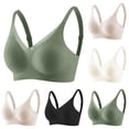 thumbnail image 1 of Swuxness Women's Push Up Wireless Bras Solid Color Back Closure Comfortableable Breathable Wear, 1 of 4