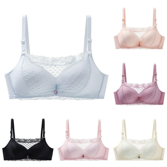 Swuxness Women's Push Up Wireless Bra, Womens Bras, Women Solid Color Thin Strap Seamless Push Up Support Comfortableable Breathable Lightweight Bra Purple, 36/80ABC