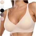 thumbnail image 1 of Swuxness Women's Push Up Wireless Bras Solid Color Thin Style Comfortable Seamless Breathable Wear, 1 of 4