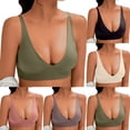 thumbnail image 1 of Swuxness Women's Push Up Wireless Plus Size Bras Solid Color Full Cup Breathable Adjustable, 1 of 5