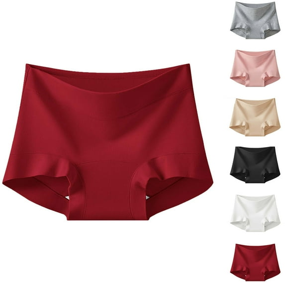 Swuxness Women's Seamless Cheeky Briefs Fashion Mid Waisted Elastic Soft Breathable Comfortable All Day Wear Soft Strench Panties