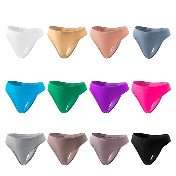 Swuxness Women's Seamless Low Waist Brief Panties No Show Invisible Breathable Comfortable Panties
