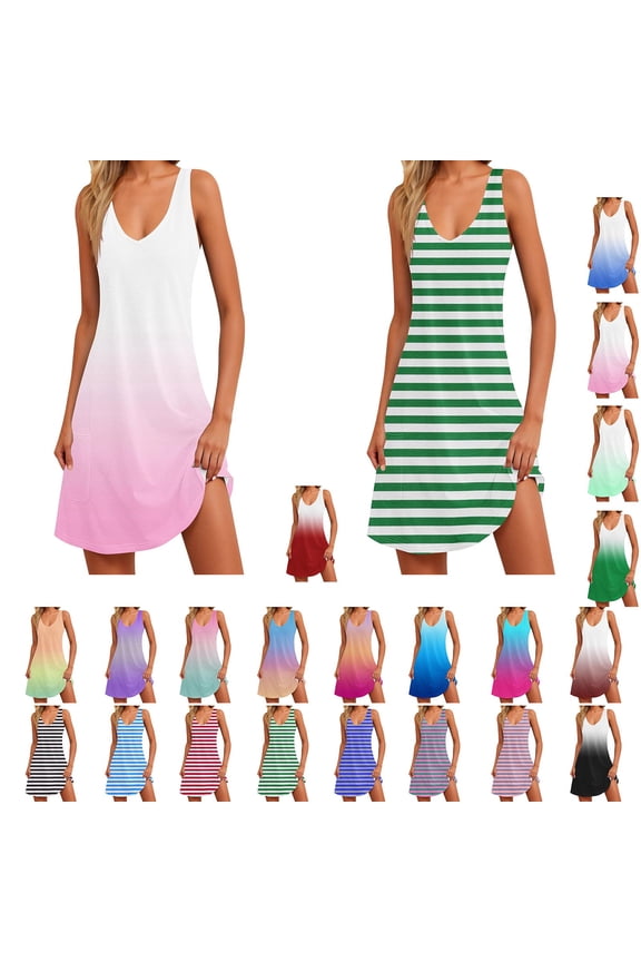 Women's Sleeveless Midi Dresses Comfortable Solid Color Slim Front Split Party