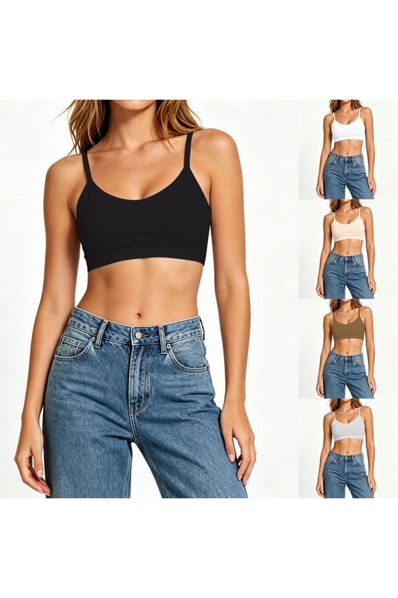 Women's Wireless Bras Bandeau Strap Casual Build for Daily Common Undergarment