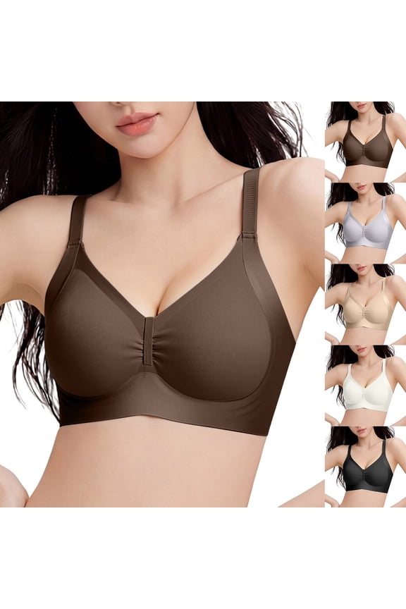 Women's Wireless Bras Seamless Bare Feel Lift Fixed Casual Basic Undergarment