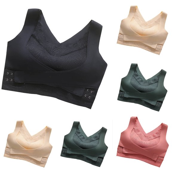 Swuxness Women's Wireless Tank Bras Lace No Show Support Lightweight Comfortable Breathable Non Sports