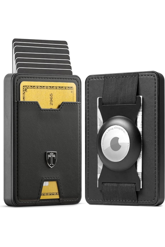 Swype Slim Wallet for Men Metal RFID Blocking Mens Wallet Card Case (With AirTag* Pocket)